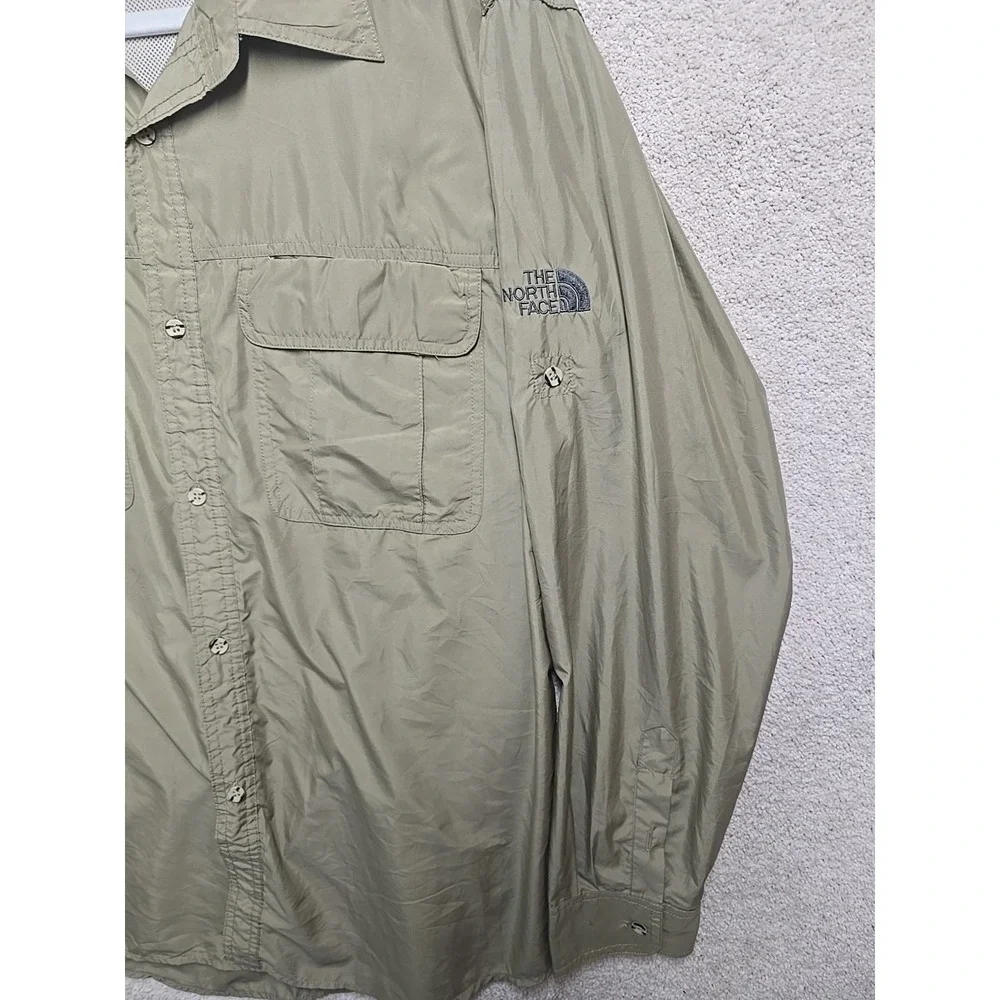 The North Face Nylon Mens Light‎ Weight Button Down Fishing Shirt XL